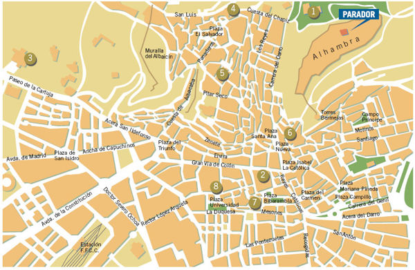 Stadtplan Granada