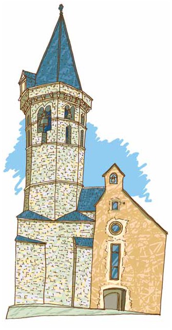 Der Kirchturm von Vielha