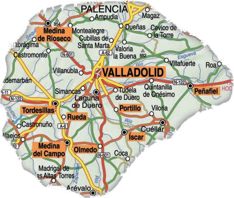 Route Valladolid - Weinfelder und Klöster